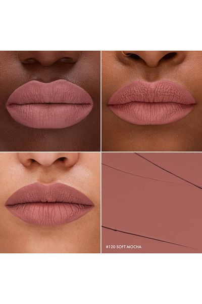 SEPHORA COLLECTION Cream Lip Stain 10HR Liquid Lipstick 120 Soft Mocha - Matte Pink Nude 5ml