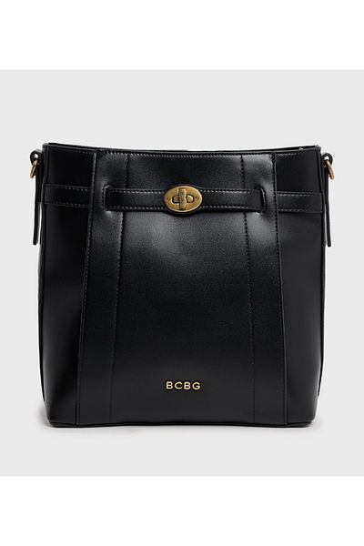 BCBG Black Logo Detail Shoulder Bag
