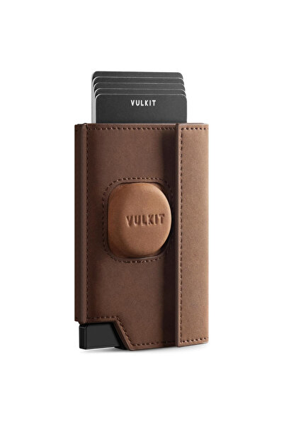 VULKIT محفظة من الجلد الصناعي، حماية 360 درجة، آلية بطاقة الوجه، حجب RFID