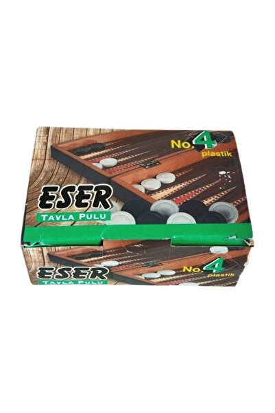 Eser Oyun Tavla Pulu Yedek Eser No:4 Zar Hediyeli Plastik