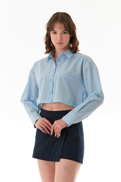 Fulla Moda Cămașă de bază din terikoton cu buzunar