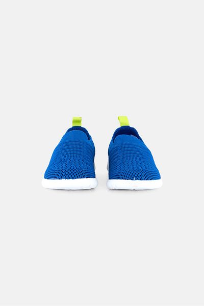 CLARKS Toddlers Boy Ezra Walk Slip On Causal Shoes, Teal Blue/white/lime