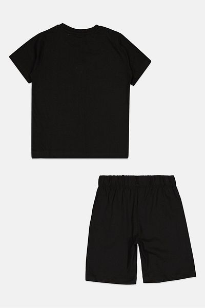Batman Kids Boy 2 Pieces Crew Neck Short Sleeves Batman Team Up T-shirt And Shorts, Black