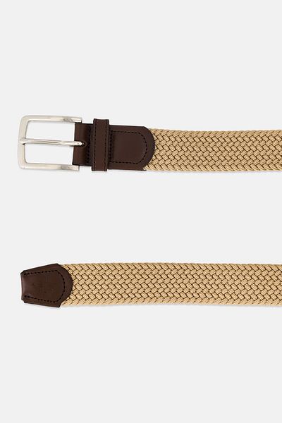 Dockers Men Braided Belt, Khaki