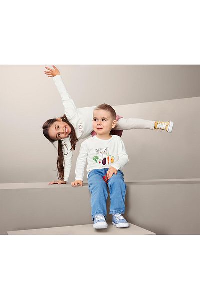 Tchibo Baby Boys Long Sleeve Shirt, White Combo