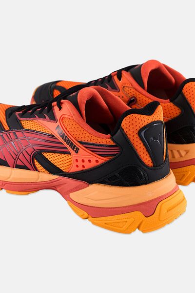 Puma Men Velophasis Layers Pleasures Lase Up Outdoor Shoes,Orange Combo