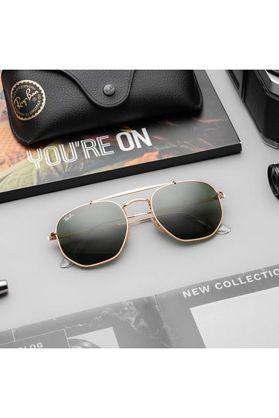 Ray-Ban The Marshal Sunglasses RB3648 001 Size 54
