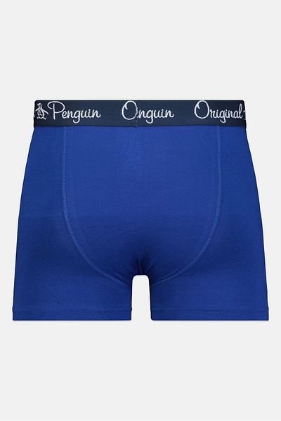 Original Penguin شورت رجالي بشعار العلامة التجارية، 3 قطع، أزرق مخضر/رمادي/كحلي
