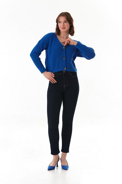 Fulla Moda Buttoned V-Neck Knitwear Cardigan