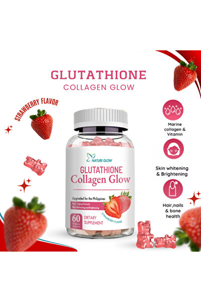 Nature جلوتاثيون كولاجين متوهج بنكهة الفراولة
