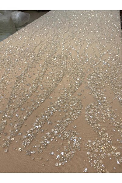 Metroteks Tekstil Metroteks Pullu ve Taş İşlemeli Gelinlik Ve Abiyelik Kumaş