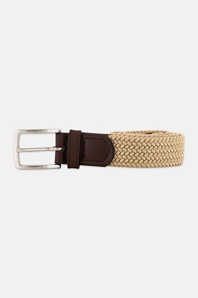 Dockers Men Braided Belt, Khaki