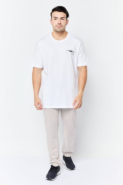 adidas Men Sportswear Fit Short Sleeve Running T-Shirt, White