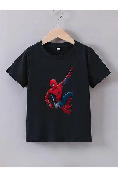 makiteks Καλύτερο βαμβακερό μπλουζάκι για αγόρια για κορίτσια 5-14 ετών Spiderman 3D