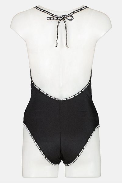 PHILIPP PLEIN Women Textured Sequin Non Padded Non Wired One Piece, Black