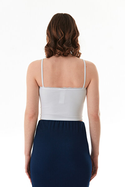 Fulla Moda Ribbed Cross Strap Crop Body