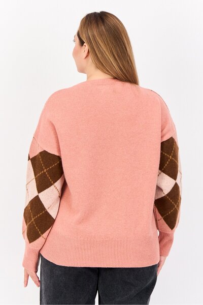 Gant Women Crew Neck Knitted Sweater, Pink