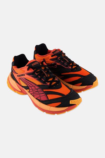 Puma Men Velophasis Layers Pleasures Lase Up Outdoor Shoes,Orange Combo