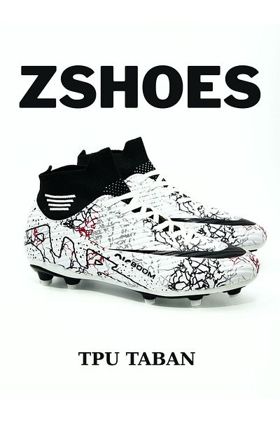 ZSHOES Tpu Sole Unisex High Top Astroturf Turf Football Cleats