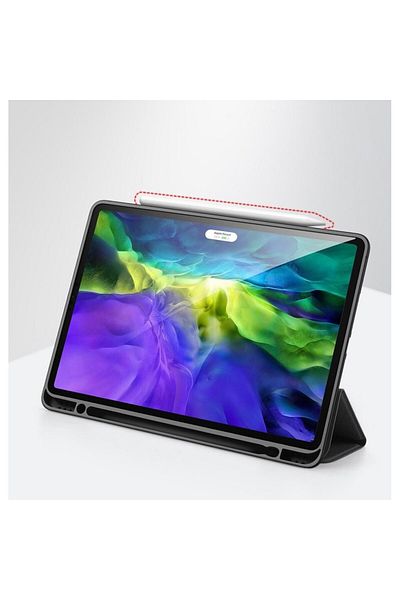 Jinyan JCPal DuraPro Protective Case for iPad Pro 12.9-inch 2019 to 2022 with Pencil Holder, Black