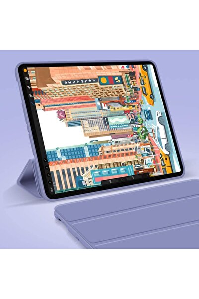 Jcpal كفر حماية ايباد برو 12.9 انش من 2018 الى 2021 دورا برو بروتكتيف مع حامل قلم بنفسجي من شركة جي سي بال