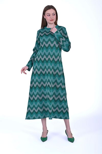 Invee INVEE 6838 Rochie tricotată verde