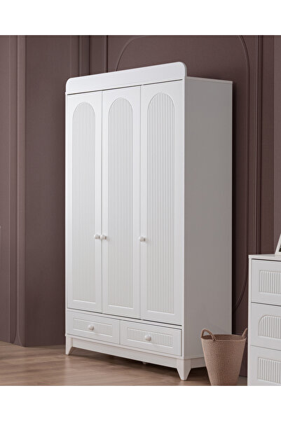 miracool Mira Beyaz 3 Kapılı Dolap / Gardrop / Ücretsiz Kurulum
