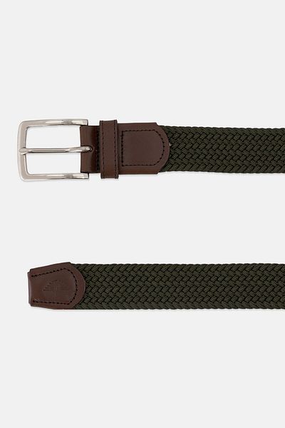 Dockers Men Woven Braided Belt, Hunter Green