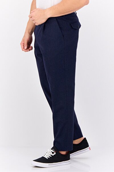 Gant Men Slim Fit Solid Straight Leg Pants, Dark Blue