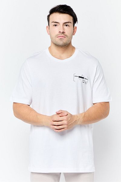 adidas Men Sportswear Fit Short Sleeve Running T-Shirt, White