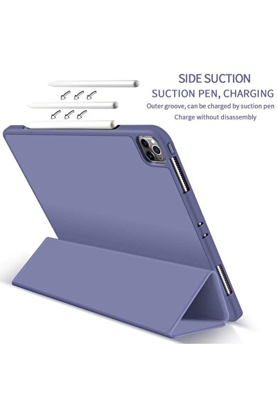 Jcpal كفر حماية ايباد برو 12.9 انش من 2018 الى 2021 دورا برو بروتكتيف مع حامل قلم بنفسجي من شركة جي سي بال