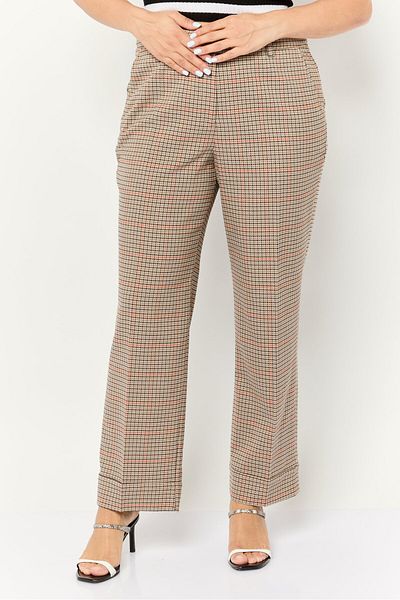 Esprit Women Regular Fit Allover Print Cuffed Pants, Multi