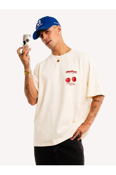 ACTIVE MODA - Men's Short Sleeve Tshirt Another Printed Cotton Large Size Oversized Cotton