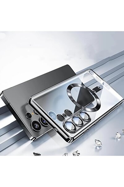 Dexmon Galaxy S25 Ultra Kılıf Kamera Lens ve Hoparlör Toz Korumalı Magsafe Şarj Özellikli Esnek Silikon