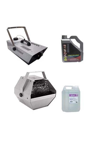 Depox Set Smoke Machine and Balloon Machine 60W, 1200 W, 4.5 l liquid included