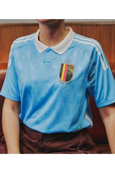 Legent Lady BELGIUM JERSEY DEPLASARE ALBASTRU FĂRĂ NUME