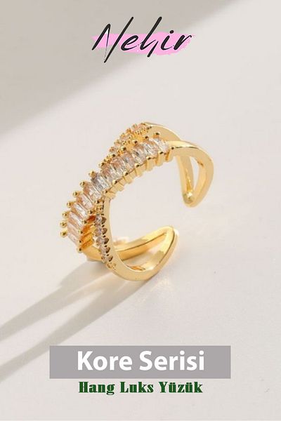 Nehir Japanese and Korean Style Niche Design Cold Style Non Tarnish Fashion Ring for Women