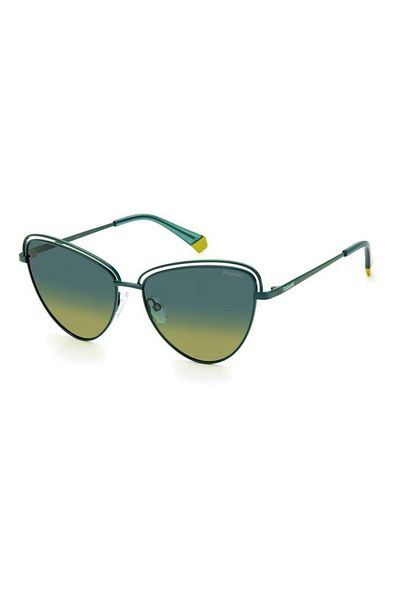 Polaroid ochelari de soare PLD 4094/S-1ED-57 pentru femei, ochi de pisică cu lentile galbene/verde degradate/polarizate