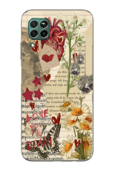 moonset Huawei P40 Lite Uyumlu Love You Tasarımlı Baskılı Şeffaf Telefon Kılıfı