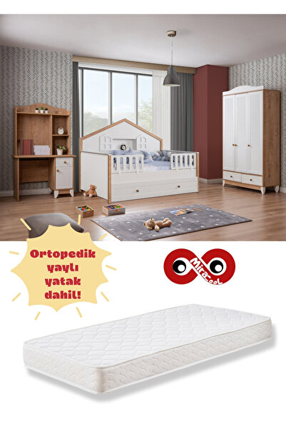 miracool Sidney Montessori Çocuk Odası / Ücretsiz Kurulum / Ortopedik Yaylı Yatak Dahil
