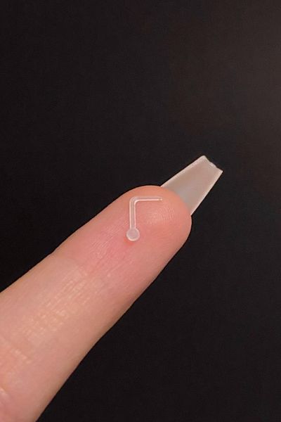 Blisse Piercing Women's Transparent Antiallergic Bioplast Bulk Straight Piercing 1 Piece