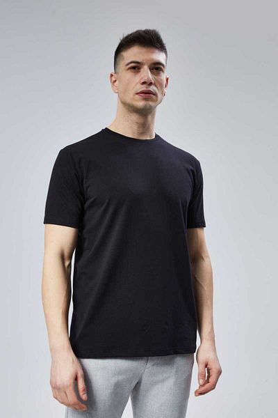 DOSXX Side 1St Quality Combed Cotton Lycra 0 Collar Men's Short Sleeve Tshirt