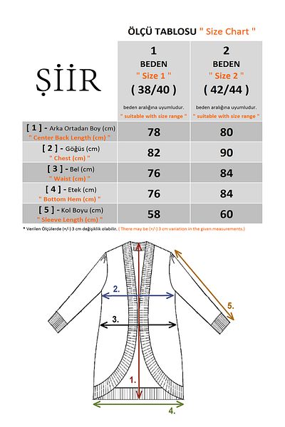 Şiir Larvik Women's Long Sleeve Oval Skirt Jacquard Flexible Combed Cotton Long Cardigan & Hijab Cardigan - Ecru