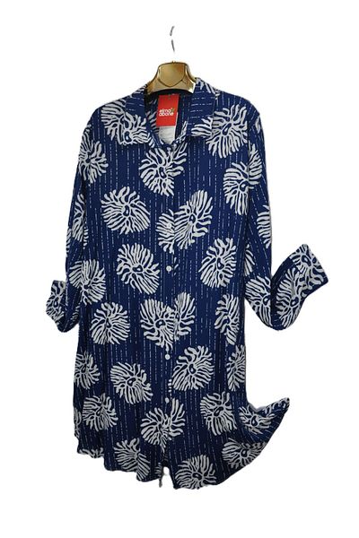 elma abone Plus Size Viscosa Buttoned Tunic Shirt