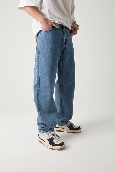 oraystore Μπλε φαρδύ παντελόνι