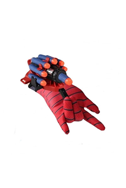 Depox Mănușă lansator cu 7 ventuze din burete SpiderMan, IdeallStore, roșie