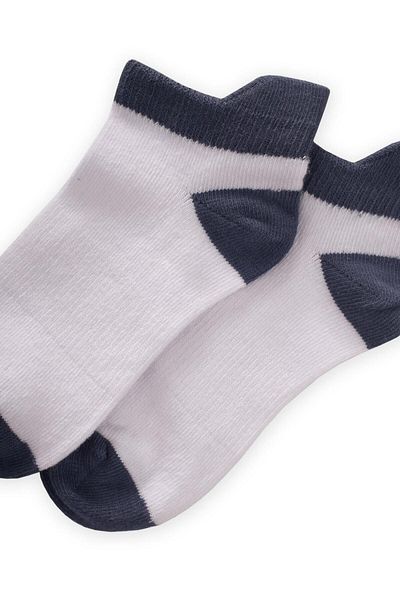 Cigit Colorful Children's Booties Socks with Toe Heel 5-12 Years Indigo Blue