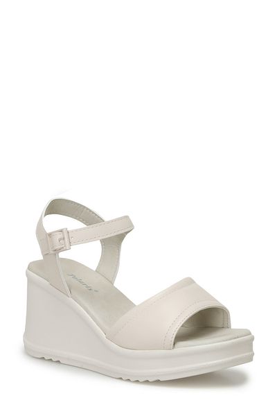 Polaris 4FX Beige Women's Wedge Heel Sandals -323154.Z