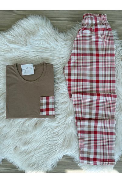 Pijamacs Плетена пижама с дълъг ръкав и шарка от памук и норка