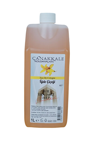 ÇANAKKALE kolonyaları İğde Çiçeği Kolonyası -1 Litre -(BİDON) Korumalı Kapak ...